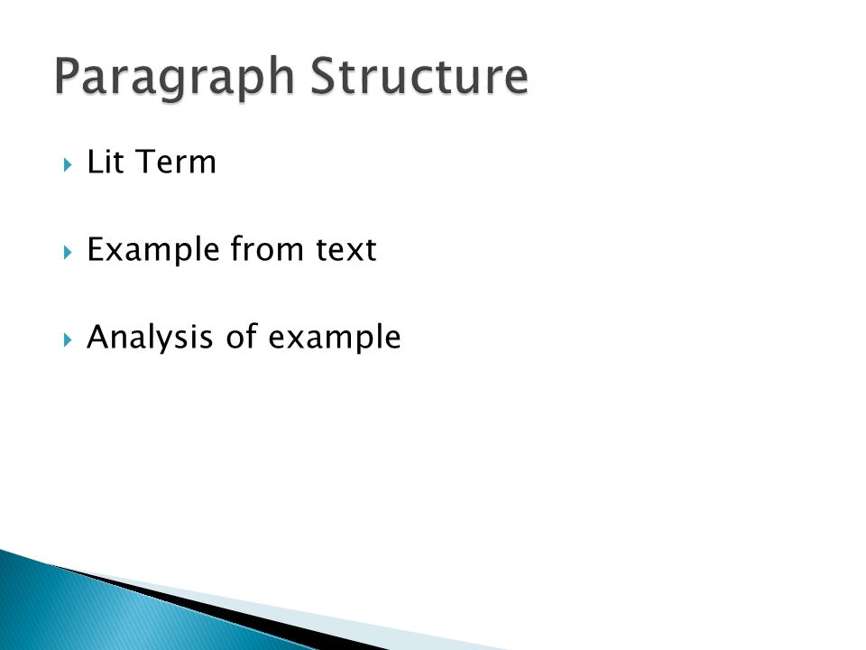 Text analysis essay structure